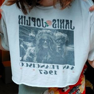 Janis Joplin Screen Printed T